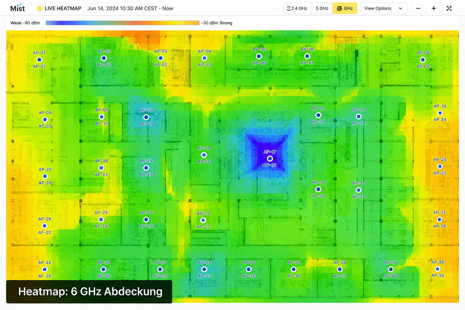 WLAN Heatmap und professionelle Site-Survey-Planung