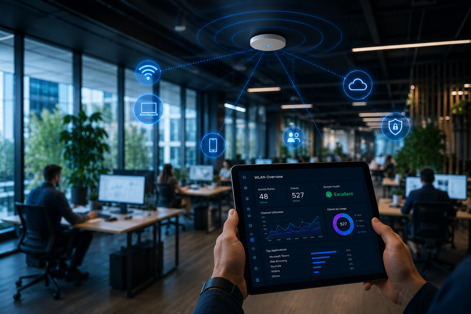 Enterprise WLAN für moderne Bürogebäude