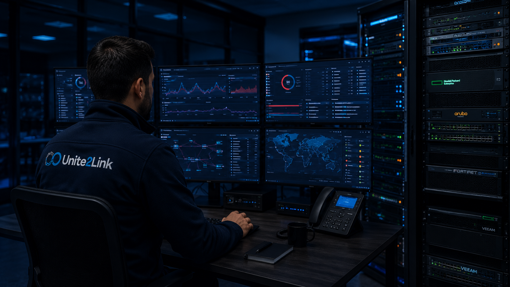 Unite2Link Managed IT Monitoring Center