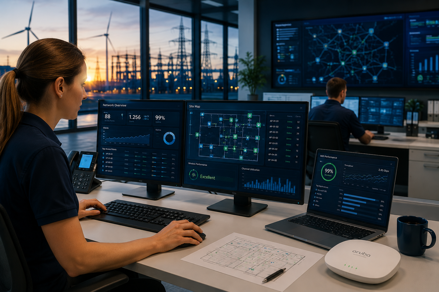 Enterprise WLAN und Netzwerk für Energieversorger