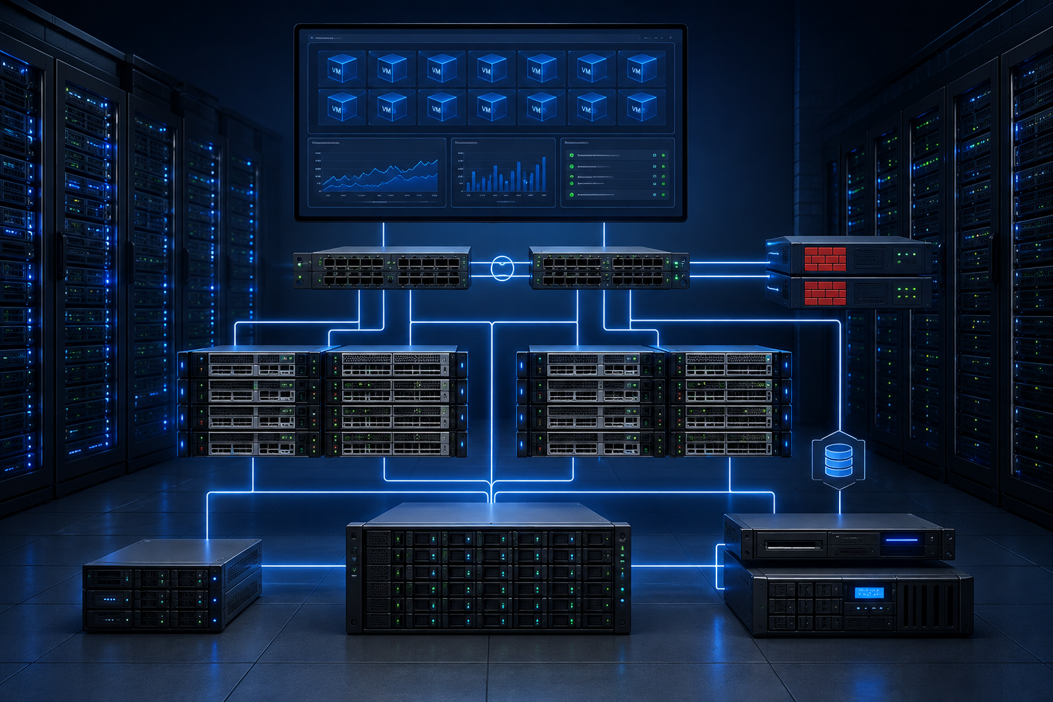 Server Virtualisierung Storage und Backup Architektur